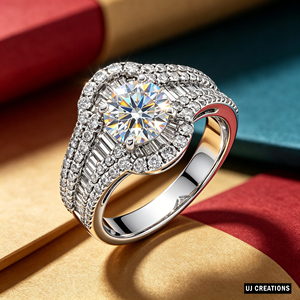 Custom S925/10K/14K/18K Solid Gold 1.00 Karat VVS-VS Quality Round Lab Grown Brilliant Cut Diamond engagement <b>Ring</b> - Product Image 5