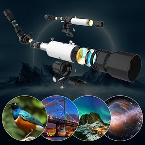 천문학 망원경 굴절 70mm 조리개 400mm 하늘 감시자 우주 관측 달 어린이를위한 삼각대와 스코프 - Product Image 6