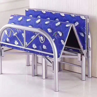 Lit superposé double en métal moderne avec design pliable pour la maison, le bureau, l'appartement et l'hôtel