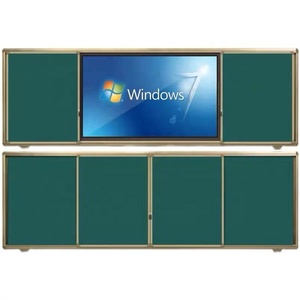 Pizarra Móvil Fuhuitong N002 Personalizada para Aula Escolar, de 86/75/65 Pulgadas, con Marco de Aleación de Aluminio, Montada en la Pared, Verde y Blanca - Product Image 1