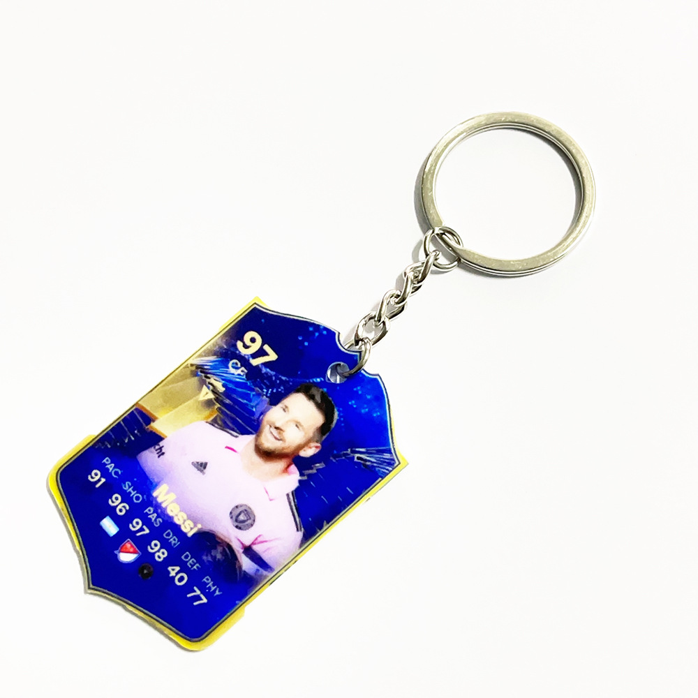 Football acrylic keychain (messi miami 97)