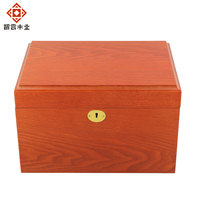 Boîte en bois personnalisée verrouillable en placage de frêne MDF, grande boîte cadeau sécurisée pour objets volumineux