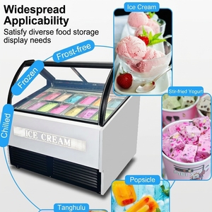 Vitrine Réfrigérée Commerciale YINZHENG pour Crèmes Glacées, Refroidissement par Air, Sans Givre, 2 Portes, 1,22x1,56m, Congélateur Portable pour Crèmes Glacées - Product Image 5