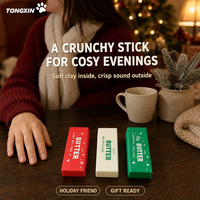 Bâton de beurre de Noël croustillant et moelleux, bloc de pâte à modeler, son claquant, anti-stress, jouet sensoriel, vente en gros, personnalisé, OEM, ODM TONGXIN