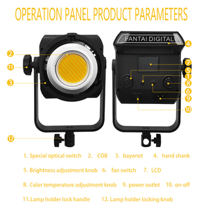 Kit de iluminación de estudio COB de <span class=keywords><strong>Youtube</strong></span> de 300W para equipo de interior, juego de fotografía para videografía con trípode y caja blanda - Product Image 4