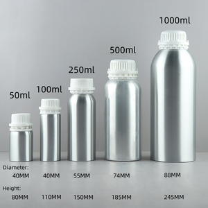 Chai nhôm 500ML 1L đựng hóa chất, dung dịch, có nắp đậy kín bên trong, chai đựng nước hoa kim loại tùy chỉnh 50ml 250ml - Product Image 2