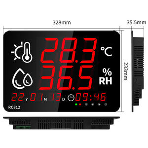 เครื่องวัดอุณหภูมิดิจิตอลมัลติฟังก์ชั่นโฮมออฟฟิศอุณหภูมิอิเล็กทรอนิกส์และอุปกรณ์แสดงความชื้นนาฬิกา LED นาฬิกาตั้งโต๊ะอิเล็กทรอนิกส์ - Product Image 2