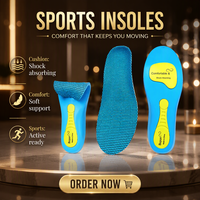 Semelles orthopédiques confortables, absorbant les chocs, épaissies, avec soutien pour la fasciite plantaire, pour hommes et femmes