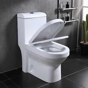 Yida một mảnh 300/400mm thô trong nhà vệ sinh gốm trắng nhà vệ sinh bát đất hiếm kháng khuẩn men chậm xuống Bìa ghế Siphon <span class=keywords><strong>WC</strong></span> - Product Image 3