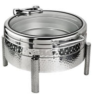 HADI Rechthoekige 304 RVS Chafing Dish 9L Capaciteit Gehamerde Luxe Buffet Schaal