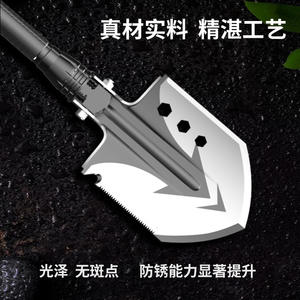 Outdoor Multifunctional Folding <b>Shovel</b> 13.5in Manganese Steel Aluminum Alloy D-Grip Handle Camping Survival Tool - Product Image 4
