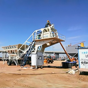 Phổ biến 25M3/h 50m3/h 75m3/h di động mới xi măng trạm trộn bê tông và trộn nhà máy - Product Image 5