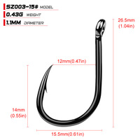 200 pièces/paquet Petits hameçons de pêche à haute teneur en carbone pour appâts, hameçons Drop Shot, hameçons pour vers, pour Black-bass, Crappie, Walleye, Panfish