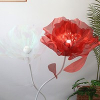 50cm fleur de coquelicot géant décoration d'événement de mariage support de fleurs artificielles
