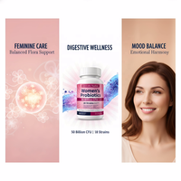 Probiotiques pour femmes 50 milliards de UFC, 18 souches avec canneberge, soutien à la santé féminine, 60 capsules végétales