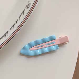 Pince à cheveux coréenne ondulée sans couture en alliage durable, couleur crème, pour femme, avec pince bec de canard en métal - Product Image 6