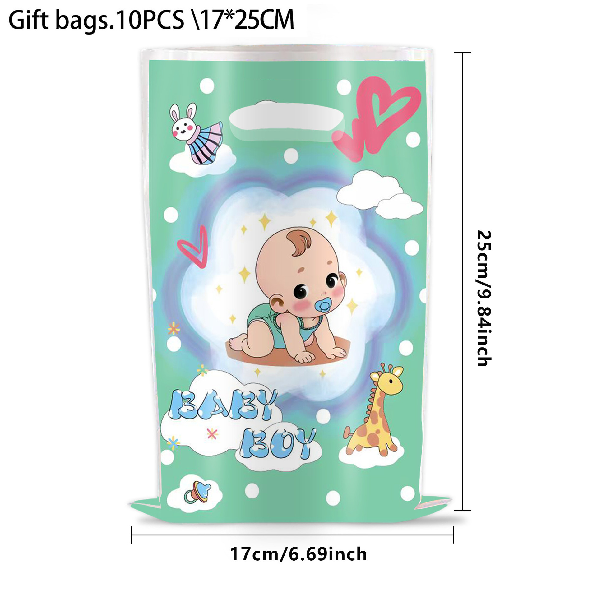 Bolsa regalo 10uds-bautizo azul
