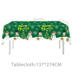 Nappe <span class=keywords><strong>de</strong></span> <span class=keywords><strong>Noël</strong></span> en PE, motif bonhomme <span class=keywords><strong>de</strong></span> neige, arbre <span class=keywords><strong>et</strong></span> cabane, <span class=keywords><strong>rouge</strong></span>, <span class=keywords><strong>blanc</strong></span>, bleu, <span class=keywords><strong>vert</strong></span> - Product Image 6