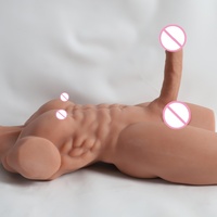 Hochwertige Realistische Halbe Körper Sexpuppe Realistische Frauen-Masturbationspuppe Männlicher Torso mit Dildo und Po