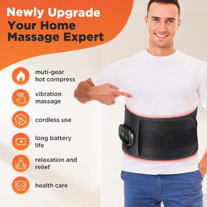 Controlador ONEYAYA, masajeador de cintura con soporte Lumbar con vibración, cinturón de masaje de calefacción con luz roja para aliviar el dolor de espalda - Product Image 3