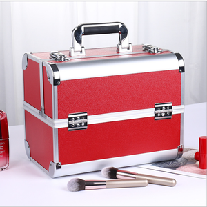 Hộp Đựng Đồ Trang Điểm Bằng Nhôm Màu Hồng Mới 2013 Với Đèn Đôi Thời Trang Chất Lượng Cao Hộp Đựng Mỹ Phẩm Vanity Train - Product Image 6