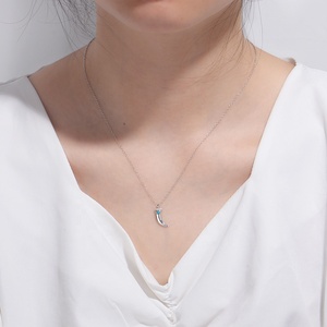 उच्च गुणवत्ता वाले विंटेज 925 स्टर्लिंग चांदी का सोना प्लेटेड टर्क्विज़ भेस दांत स्पाइक भाग्यशाली सींग वाला हार - Product Image 6