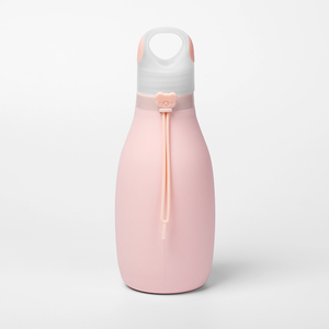 Silicone <b>water</b> <b>bottle</b> portable collapsible gym sports <b>foldable</b> outdoor travel leakproof bpa free food grade drinking reusable - Product Image 1
