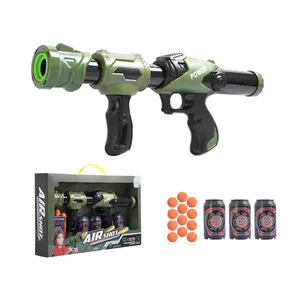 EPT Green Air Target Game Kids Gun Toys Foam Ball Toy Shooter Soft Shooting Games set Plastics Foam Ball Gun Toy con palline