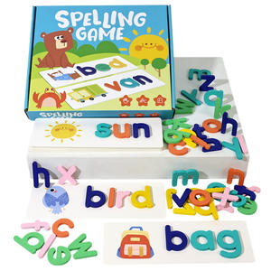 Cartes d'orthographe en bois CPC CE EN71, <span class=keywords><strong>jeu</strong></span> de construction de mots Montessori pour enfants, <span class=keywords><strong>jeu</strong></span> d'orthographe éducatif pour la classe et la maison - Product Image 5