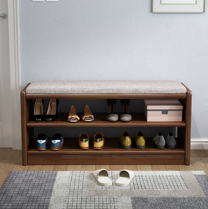 Panca <span class=keywords><strong>scarpiera</strong></span> multifunzionale in legno con mobile contenitore per ingresso e cuscino morbido, <span class=keywords><strong>dimensioni</strong></span> precise, prodotta in Cina - Product Image 3