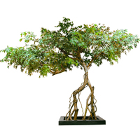 Vente flash : Arbre artificiel en fibre de verre de 3,5 mètres, résistant aux UV, ignifuge, feuilles d'automne, arbre d'aménagement paysager pour l'intérieur