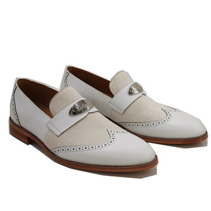 Zapatos de Cuero para Hombre, Talla Grande, Mocasines de Negocios Más Vendidos, Cuero Genuino, Dos Tonos, Estilo Británico, Cómodos, Duraderos y Elegantes - Product Image 3