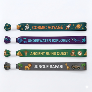 파티 손목밴드 맞춤형 승화 인쇄 패브릭 천 손목밴드 이벤트 입장권용 - Product Image 2