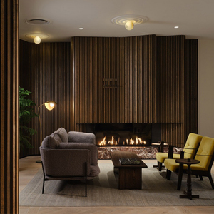 Muebles de dormitorio para hotel boutique en el centro de la ciudad, suite moderna con paneles de madera, diseño personalizado para proyecto de hostelería urbana con diseño a medida. - Product Image 2