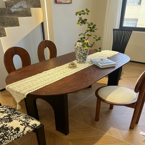Modern Luxury High End <b>Wooden</b> Durable Waterproof Eco-Friendly <b>Dining</b> <b>Table</b> for Small House Adjustable <b>Extendable</b> Home Furniture - Product Image 1