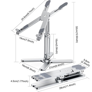 Support de téléphone magnétique multifonctionnel, support portable pour ordinateur portable en alliage d'aluminium, pliable pour les voyages - Product Image 3