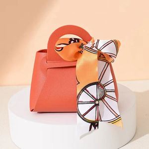 Pochette en cuir PU pour bonbons 12x6x13cm, sac de shopping, emballage de luxe pour cadeaux de mariage, bijoux, avec logo personnalisé pour le rangement d'accessoires - Product Image 3