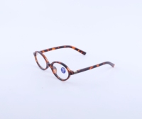 Lunettes de soleil vintage littéraires léopard multicolores Uv400 Lunettes de soleil ovales à petit cadre au design de marque avec logo