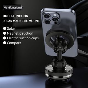 Solar Magnetic Holder Central Control <b>Screen</b> Car Dashboard Phone Holder <b>Folding</b> and Rotating Mobile Phone Bracket - Product Image 2