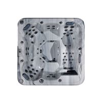 Baignoire autoportante en acrylique et bois pour 6 personnes, design moderne, écologique, durable, avec drain, pour appartement et villa