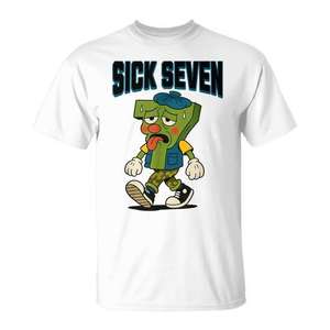 T-shirt Sick Seven, costume d'Halloween, design tendance et populaire, taille adulte unisexe - Product Image 1