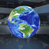 Écran LED sphérique à 360 degrés pour événements en magasin, globe de 1m, 1.2m, 1.5m, 2m de diamètre, écran LED numérique à pixels, hémisphère LED sphérique
