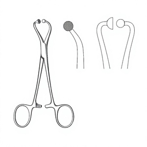 Pinza quirúrgica articulada de acero inoxidable premium de 11 cm / 4-1/2 pulgadas para toallas de papel, instrumento de sujeción segura - Product Image 1