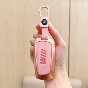 Housse de protection pour clé en alliage de zinc, coque métallique compatible avec <span class=keywords><strong>porte</strong></span>-clés pour clé intelligente <span class=keywords><strong>BMW</strong></span> Série 5 6 7 X1 <span class=keywords><strong>X2</strong></span> X3 X5 X6 X7 - Product Image 2