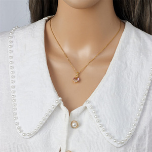 Collar Unisex de Acero Inoxidable con Circonita, Piedra de Nacimiento, Cadena Clásica para Clavícula, Joyería de Moda, Regalo - Product Image 5
