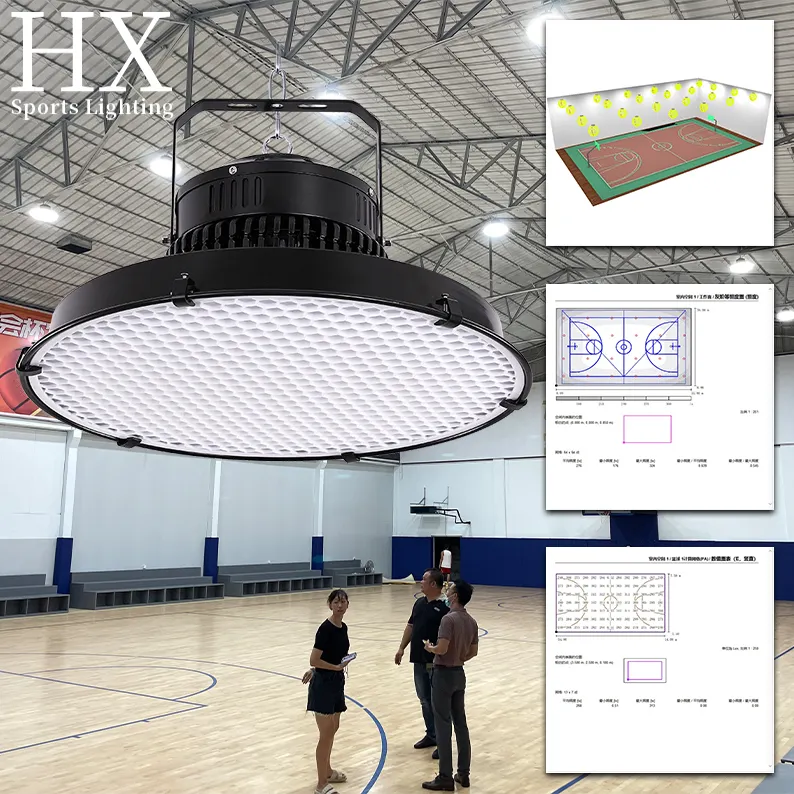 Lampu sorot led lapangan basket dalam ruangan 220v lampu sorot bulat olahraga gym lampu gudang lampu sorot lampu Olahraga