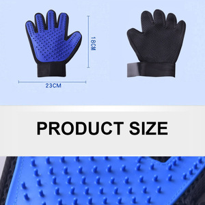 New Arrivals Blue 180 Tips Left & Right Gentle De-Shedding Glove <b>Brush</b> <b>Pet</b> Hair Remover Gloves for Cats Dogs Horses - Product Image 3