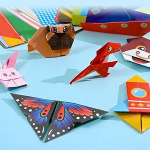 Kit de Origami de 100 Hojas de Papel de Primera Calidad con Tutorial Paso a Paso, Divertidos Proyectos de Arte y Manualidades para Niños con Libro Guía - Product Image 2