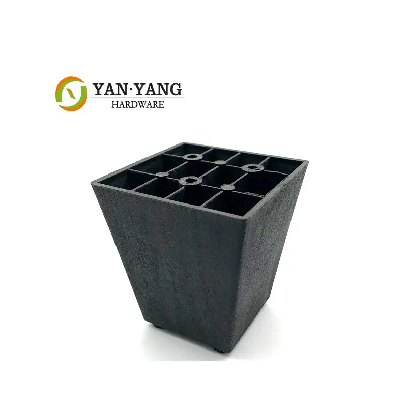 Yanyamg Factory Replacement Furniture Leg Black Color Sofa Feet Plastic Legs For Furniture