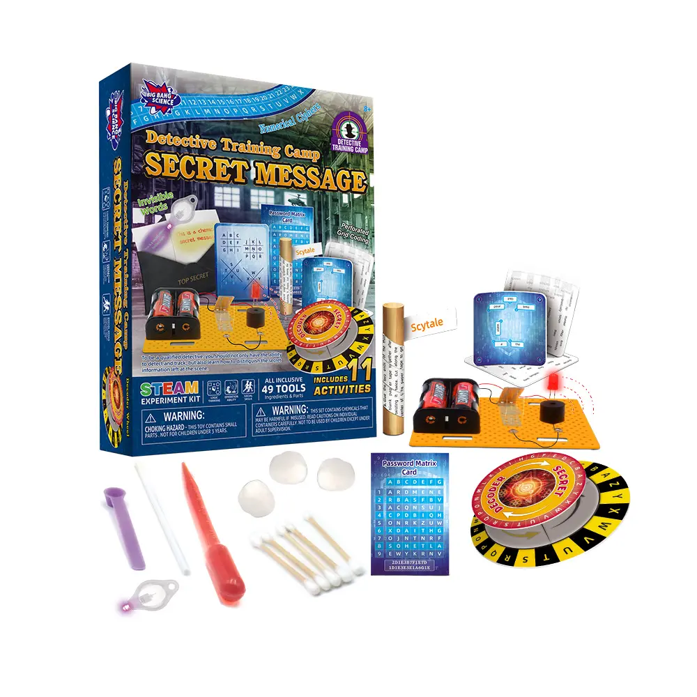 STEM mầm non giáo dục đồ chơi vật lý thí nghiệm khoa học Đồ chơi Thám tử đào tạo trại bí mật tin nhắn cho trẻ em 8 +